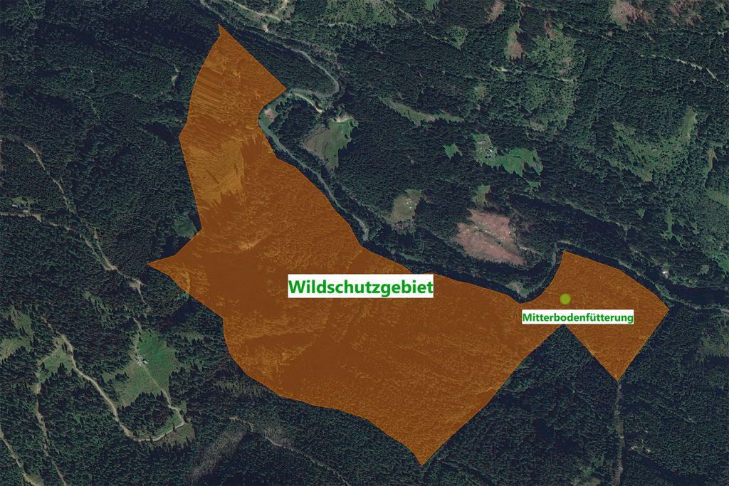 Wildschutzgebiet Karte